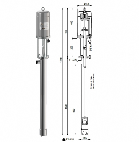 Bơm Chất Lỏng Đặc Z.P. Arrow MZ100/PZ89L Italy