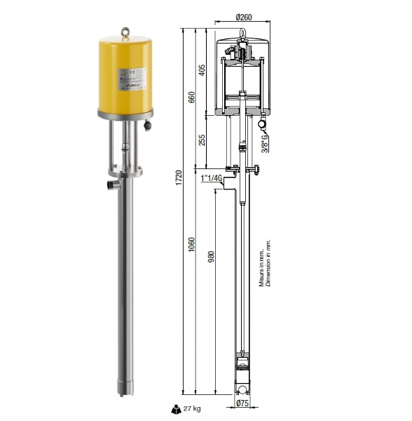 Bơm Chất Lỏng Đặc Z.P. Arrow MZ160/PZ70 Italy