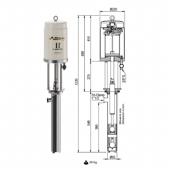 Bơm Piston Khí Nén Mỹ Phẩm Z.P. Arrow M125/H85